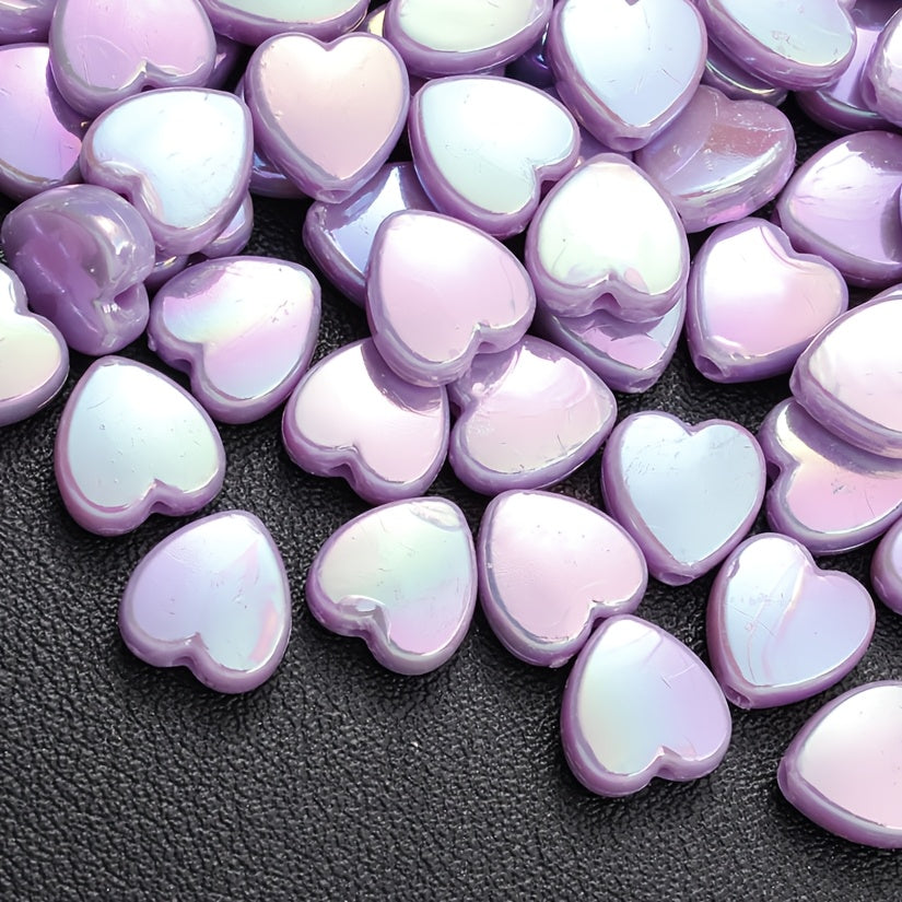 100-Piece 9 mm Love Acrylic Spacer Beads
