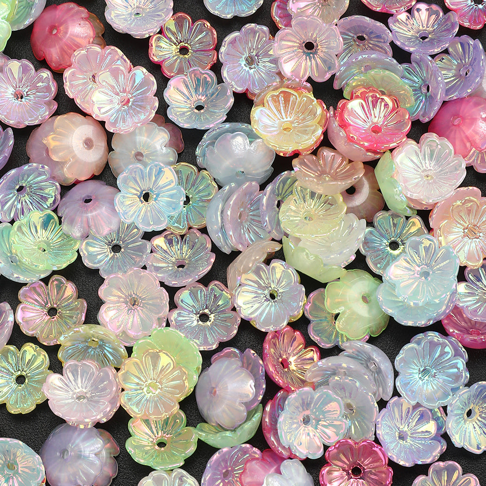 Gradient Acrylic Plum Blossom Beads