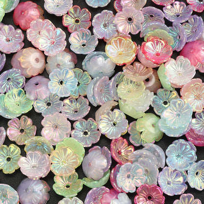 Gradient Acrylic Plum Blossom Beads