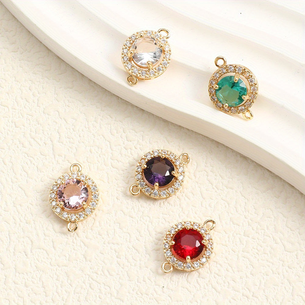Round Glass Rhinestone Pendants