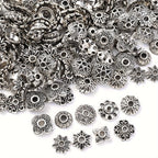 50/100pcs Mix Torus Flower End Caps Beads for Jewelry Making DIY Handmade Crafts Bracelet Necklace Accessories