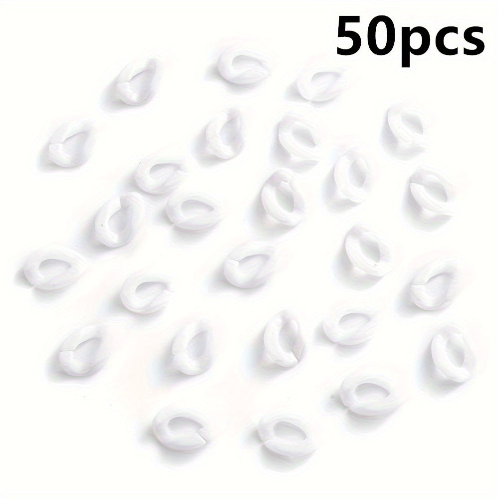 Sparkling Acrylic Oval Chain Beads