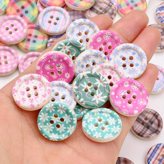 Colorful Round Wooden Buttons
