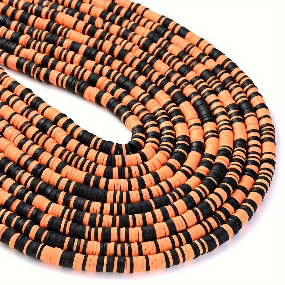1PC 6mm Flat Round Polymer Clay Bead Set