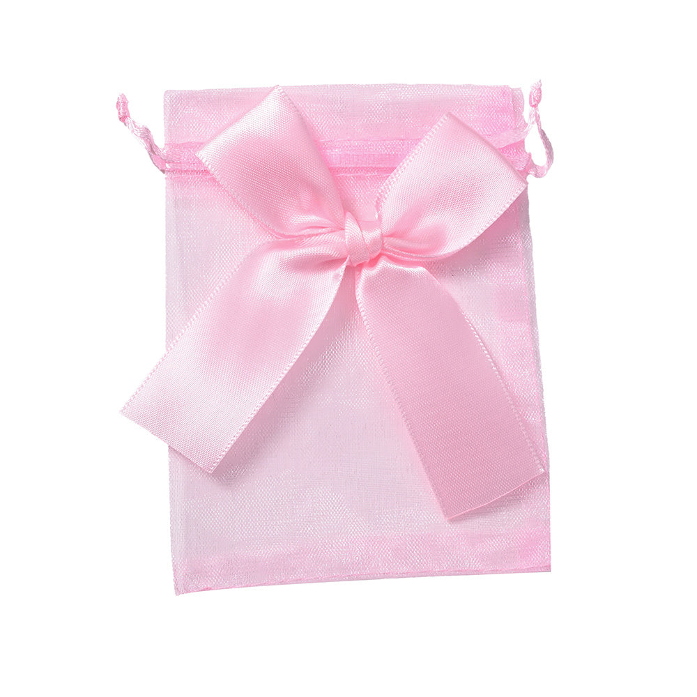 10PCS Organza Drawstring Gift Bag Set with Bowknot