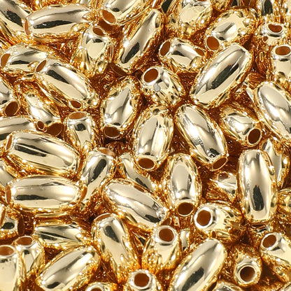 Gold and Silver Oval Acrylic Spacer Beads