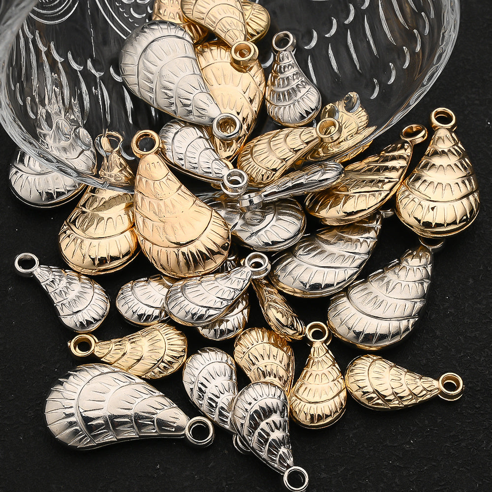 20/50PCS Gold & Silver CCB Seashell Pendant Charms