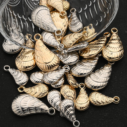 20/50PCS Gold & Silver CCB Seashell Pendant Charms