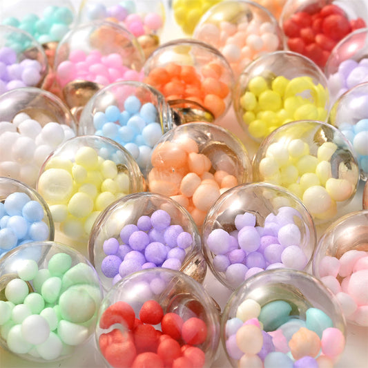Mixed Color Transparent Glass Ball Pendants