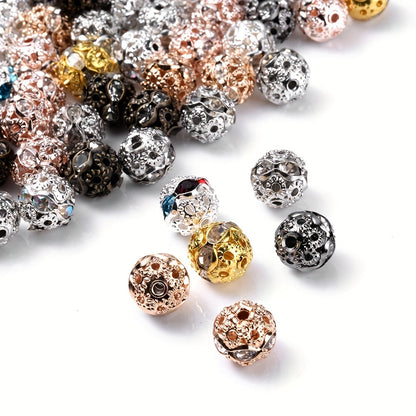 AB Rhinestone Ball Beads