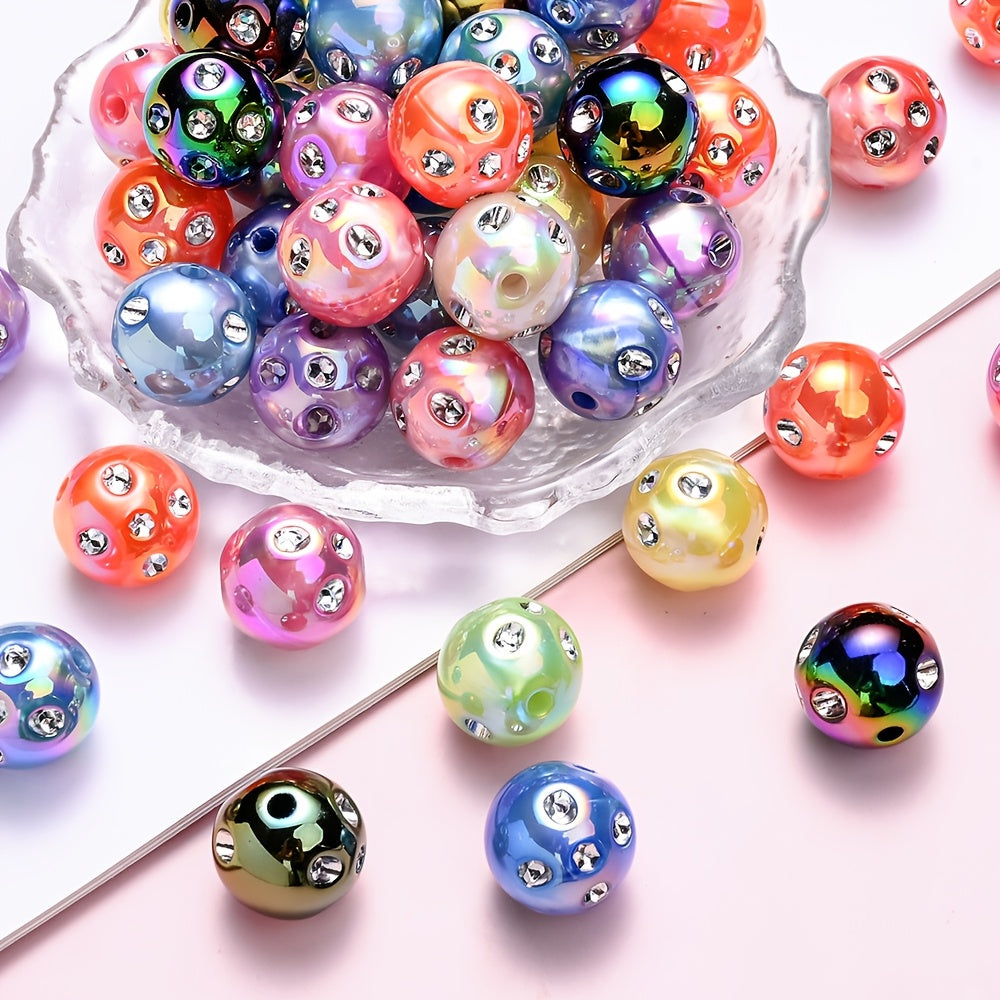 10PCS 16mm Acrylic Spacer Bead Set