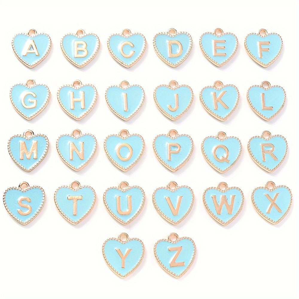 Alloy Enamel Letter Pendants