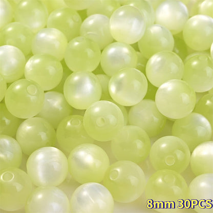 Cat Eye Resin Round Beads