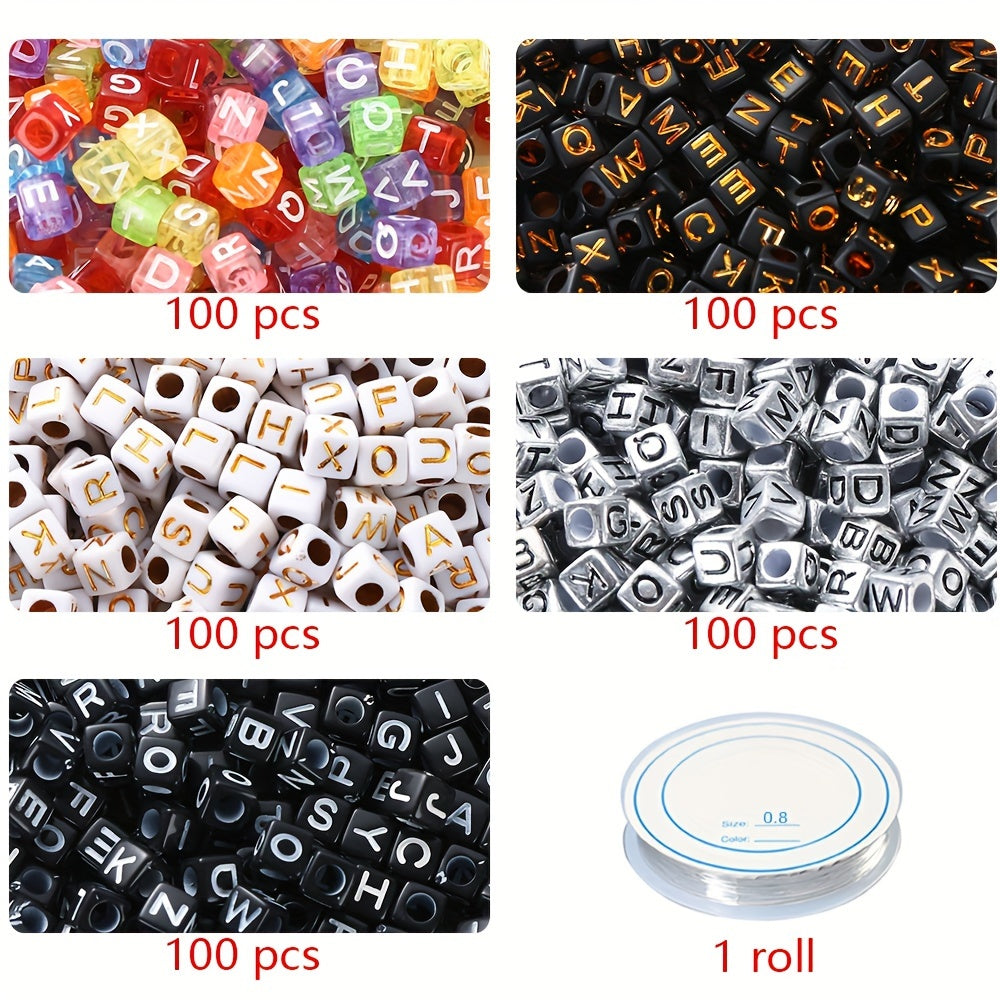 Mixed Acrylic Letter Beads Set