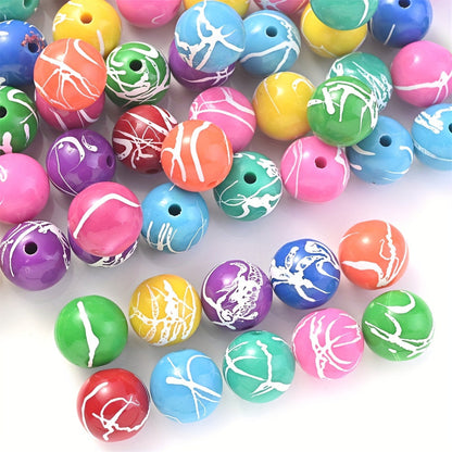 Iridescent Round Acrylic Beads