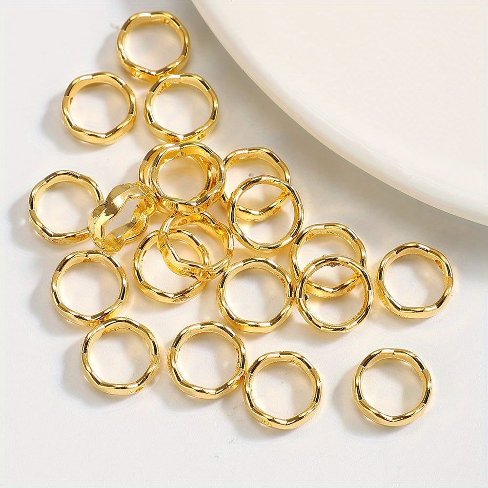50pcs 12mm Alloy Circle Spacer Beads