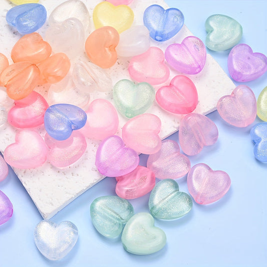 Colored Love Acrylic Beads