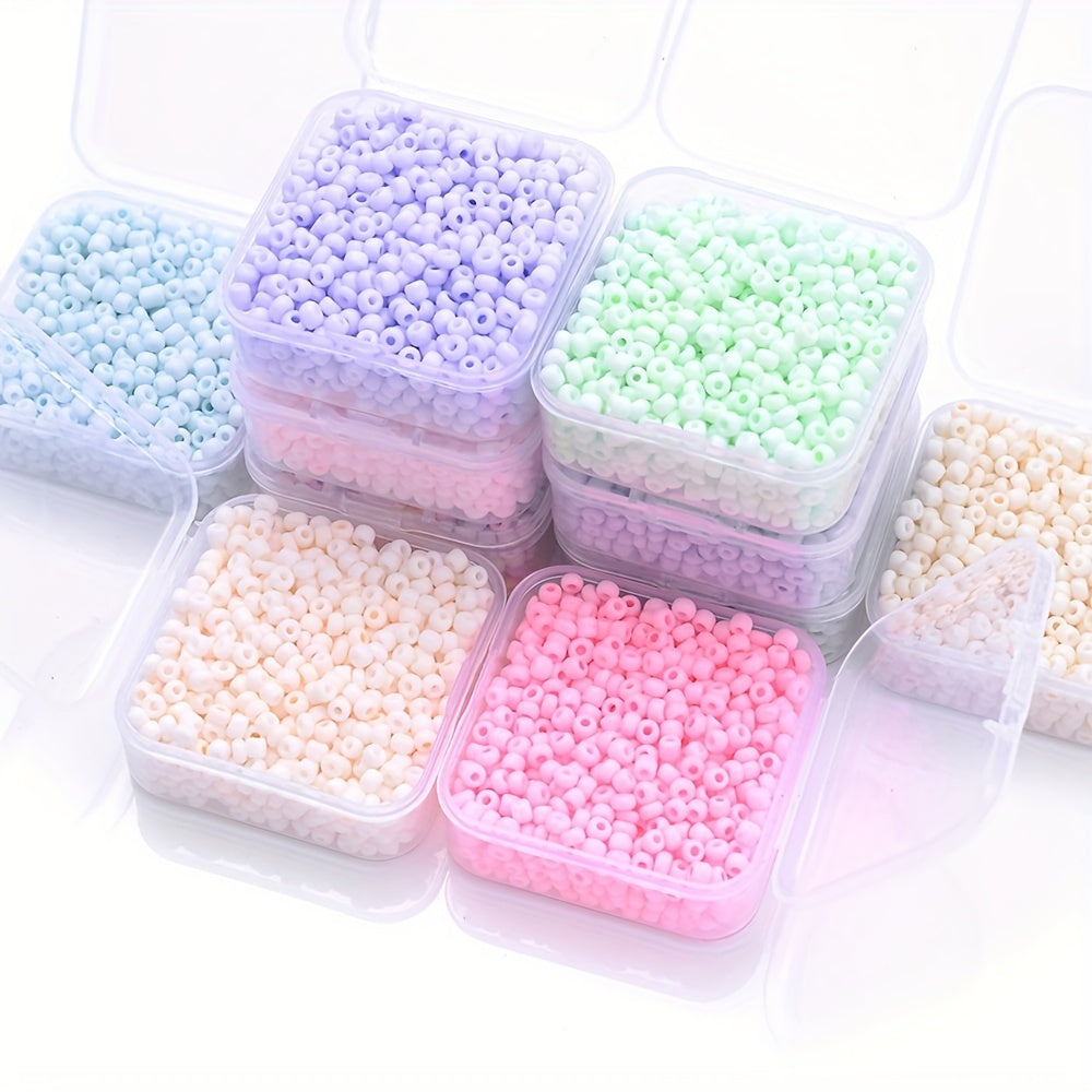 1000PCS 3mm Macaron Multicolor Glass Seed Bead Set