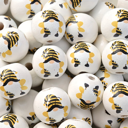 Bee Theme Wooden Beads