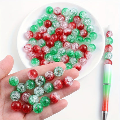 Christmas Cracked Acrylic Beads