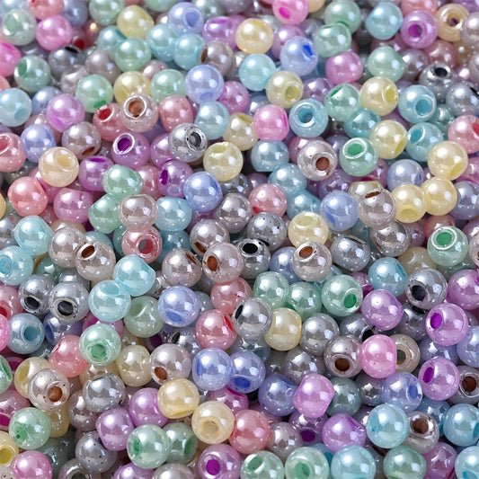 200pcs 4mm Multicolor Glass Seed Beads