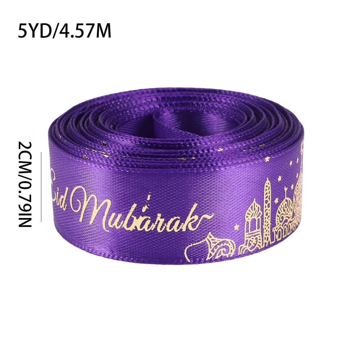 Happy Eid Mubarak Grosgrain Ribbon