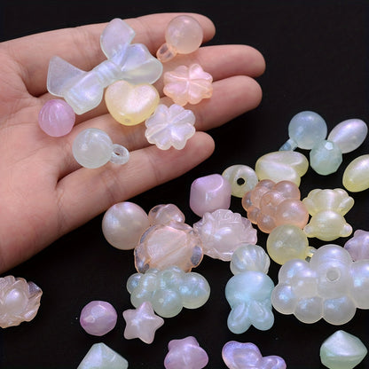 Glitter Acrylic Spacer Beads