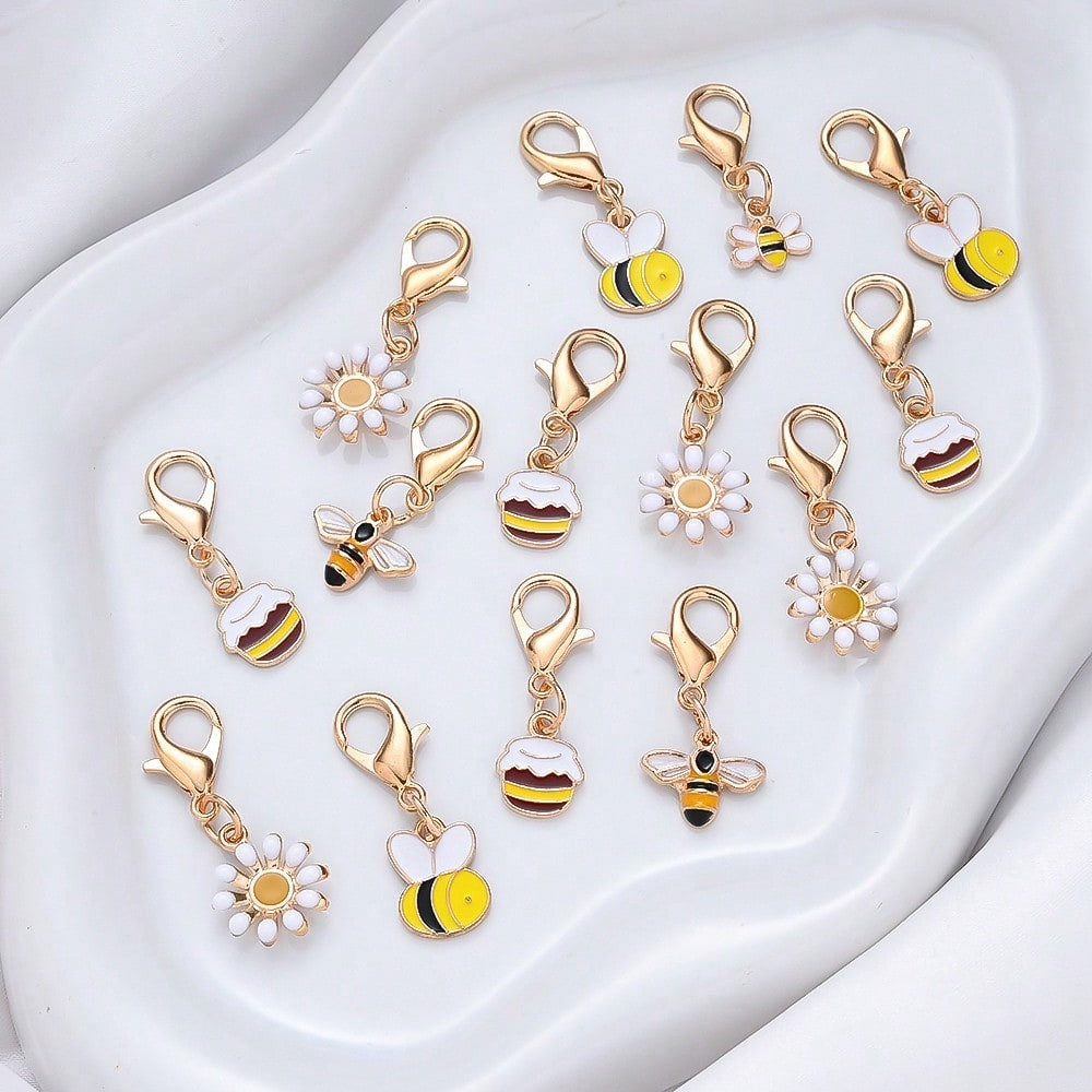 Summer Yellow Enamel Charm Set