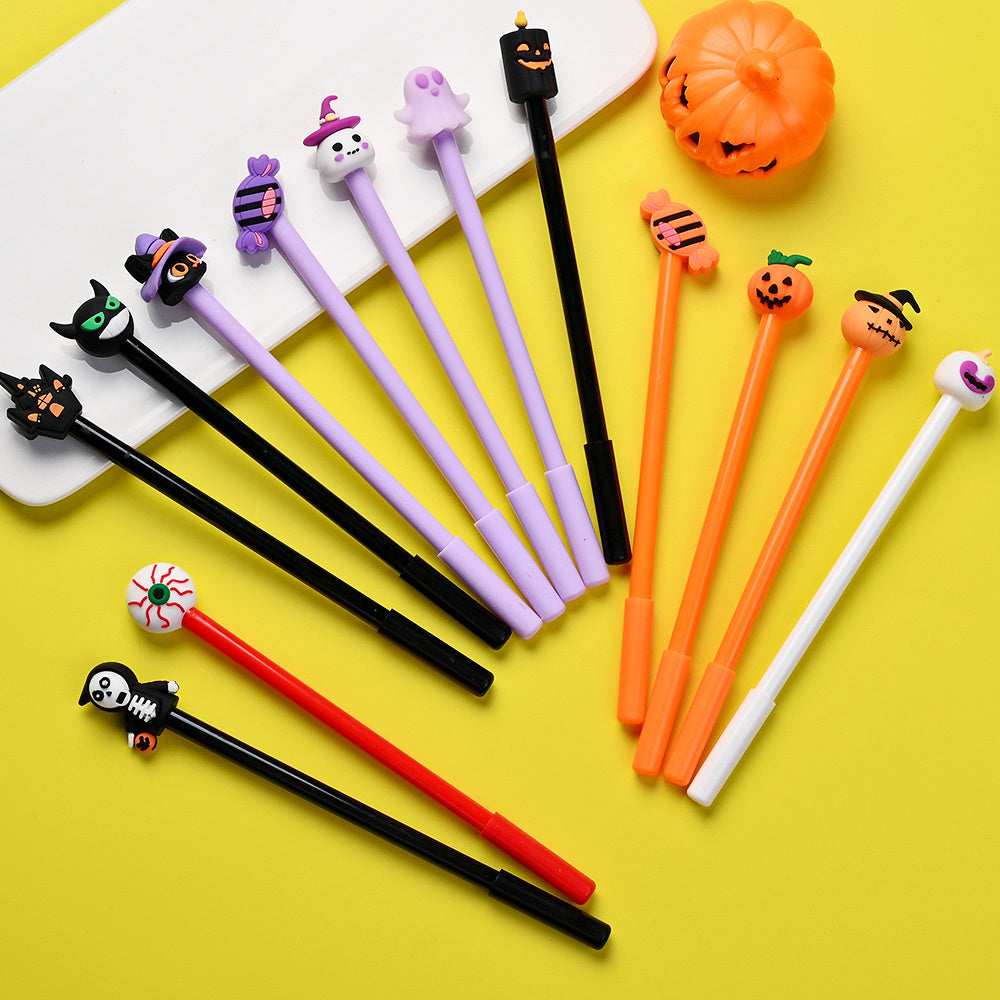 20PCS Halloween Pumpkin, Skull, Ghost & Bat Ballpoint Pen Set