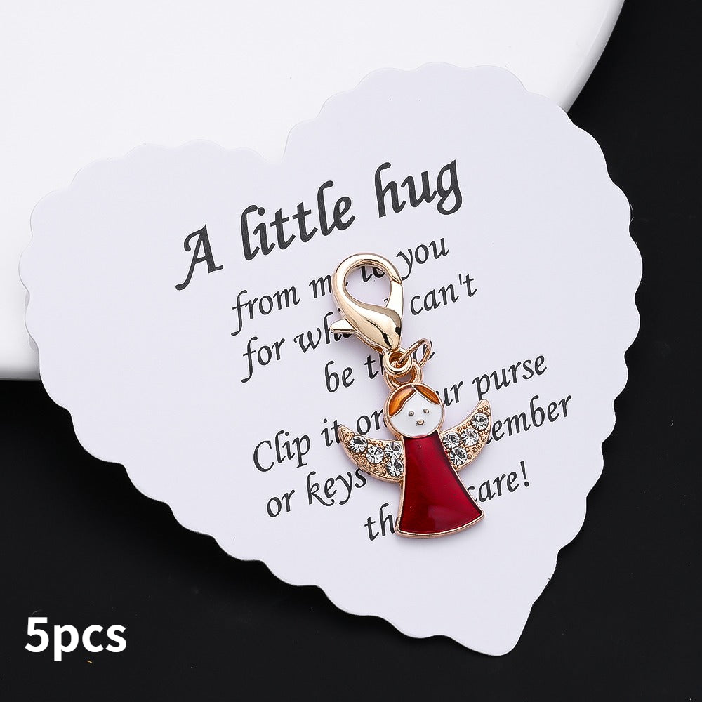Red Angel Charms with Wish Cards
