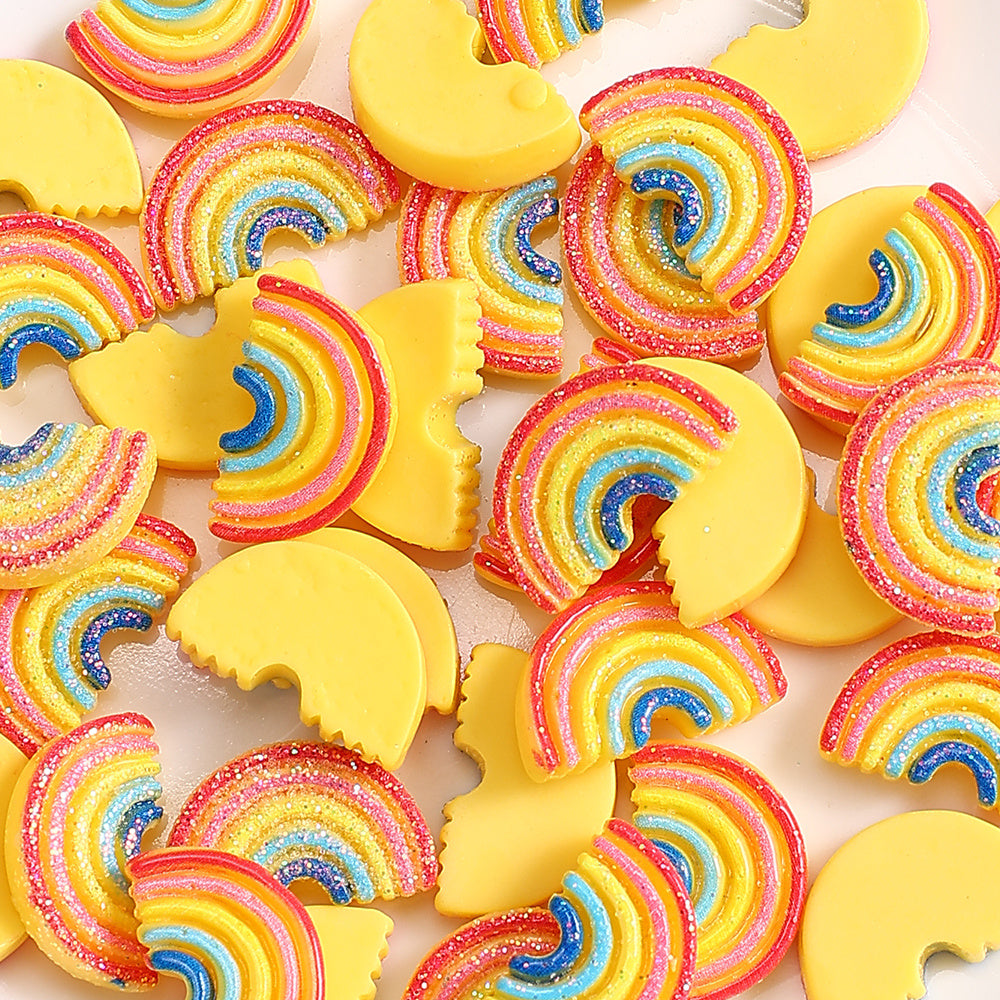 Yellow Rainbow Resin Charms
