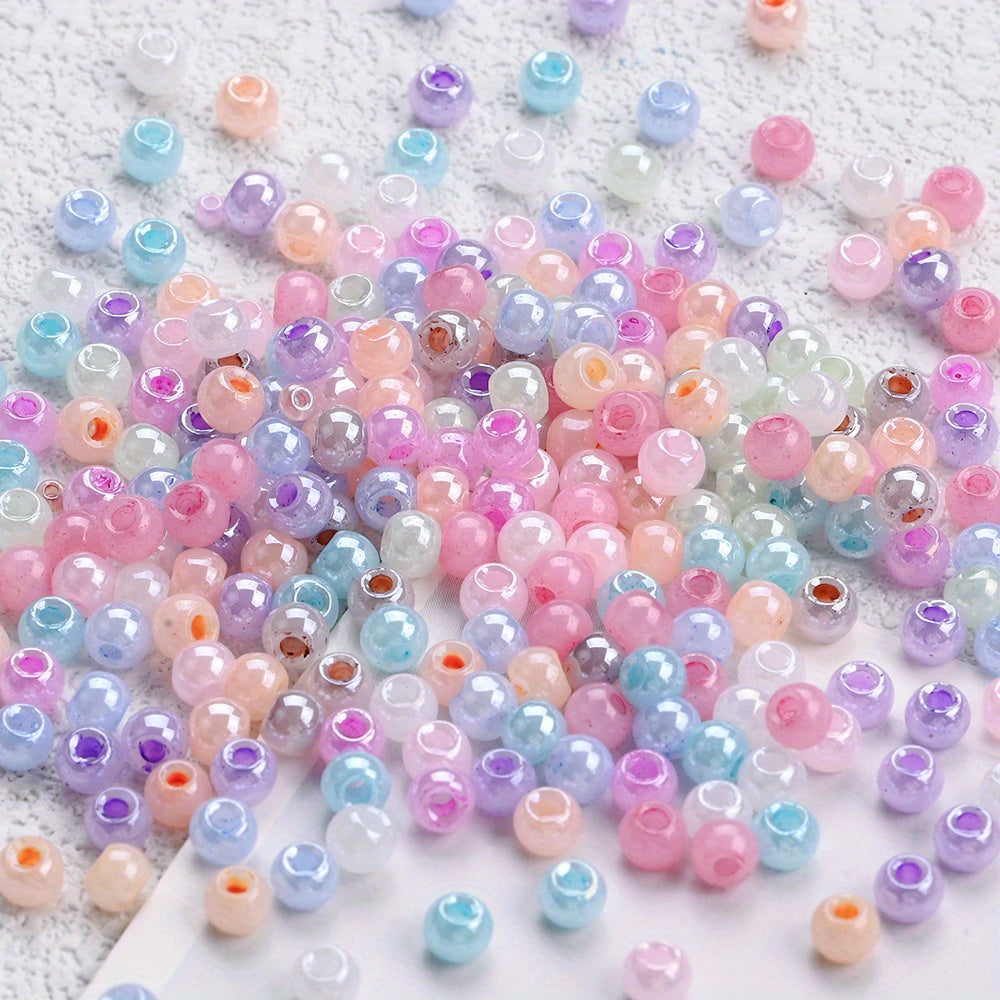 200pcs 4mm Super Shiny Glass Ice Beads