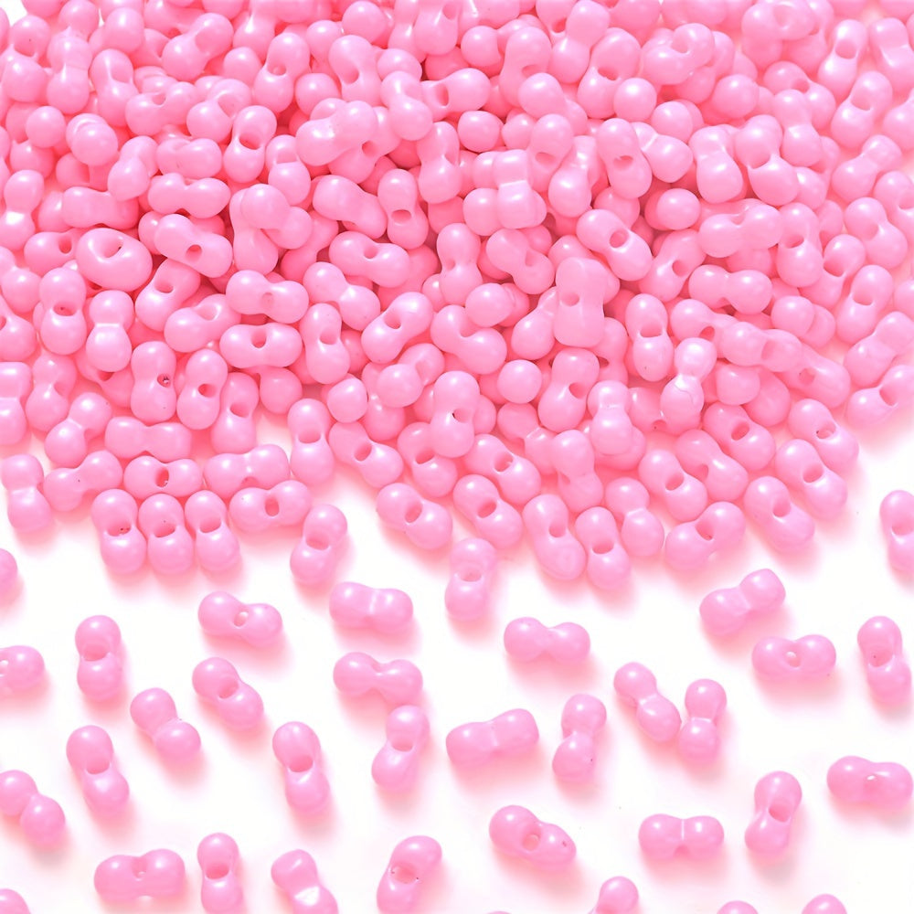200PCS 3×6mm Mini Colorful Peanut Spacer Beads