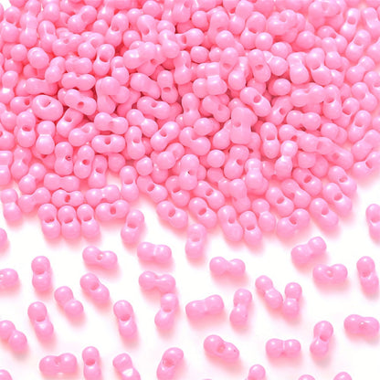 200PCS 3×6mm Mini Colorful Peanut Spacer Beads