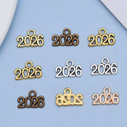 Vintage Number Letter Metal Charms