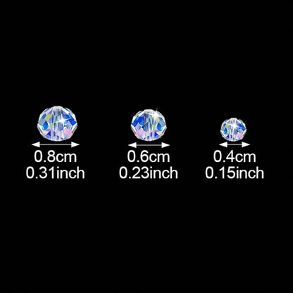 200/500pcs 4/6mm Transparent AB Faceted Glass Beads
