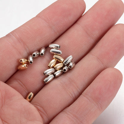 100pcs Oval Seed Spacer Beads Rice Beads