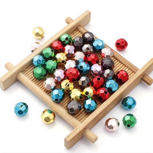 Polygonal Round Acrylic Beads