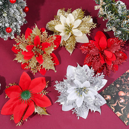 Elegant Handmade Christmas Plastic Flowers