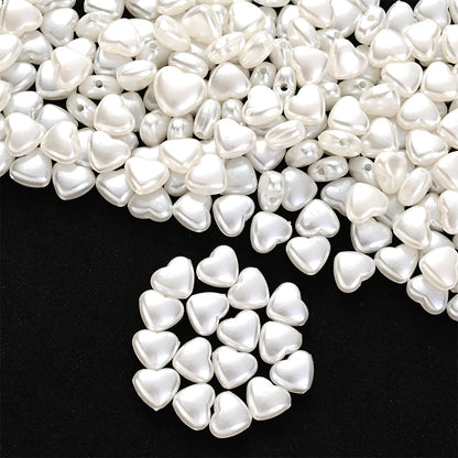 White Love Acrylic Beads