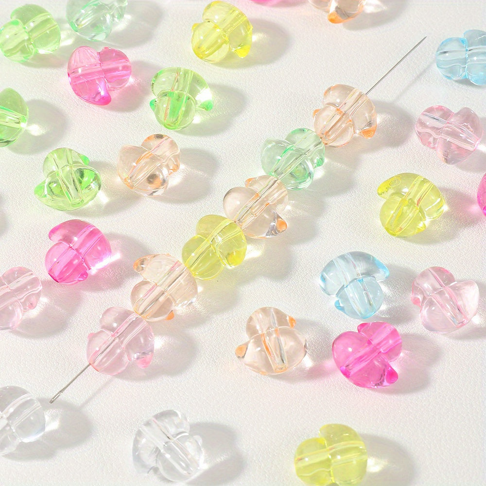 30pcs 14x15mm Transparent Little Duck Acrylic Beads