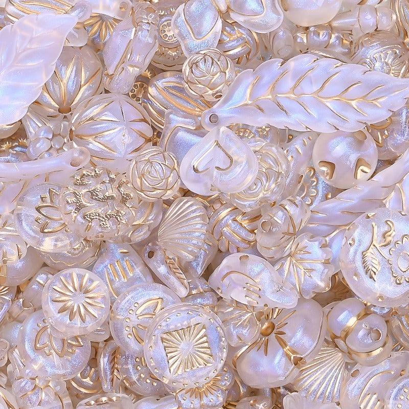 30g/bag 8-30mm Bohemian Style Acrylic Shape Beads