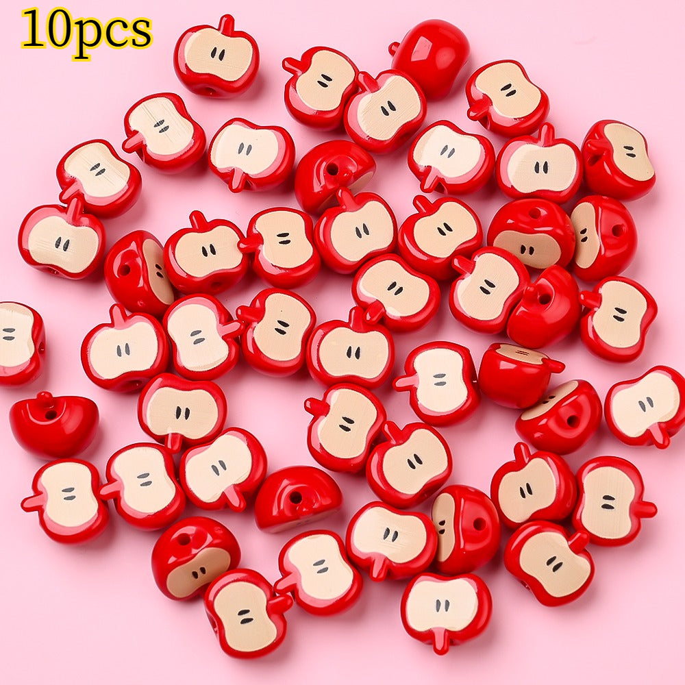 Pink Gradient Heart Beads