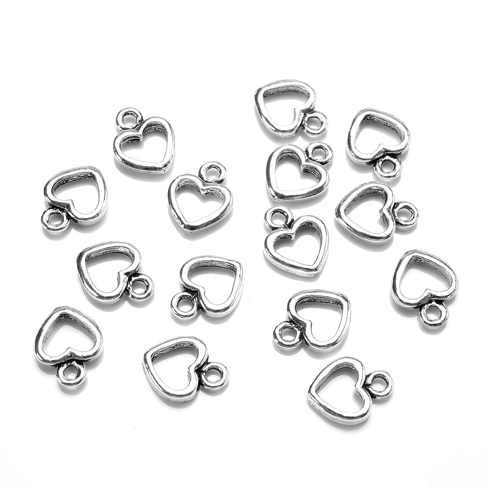 Retro Heart Alloy Pendants