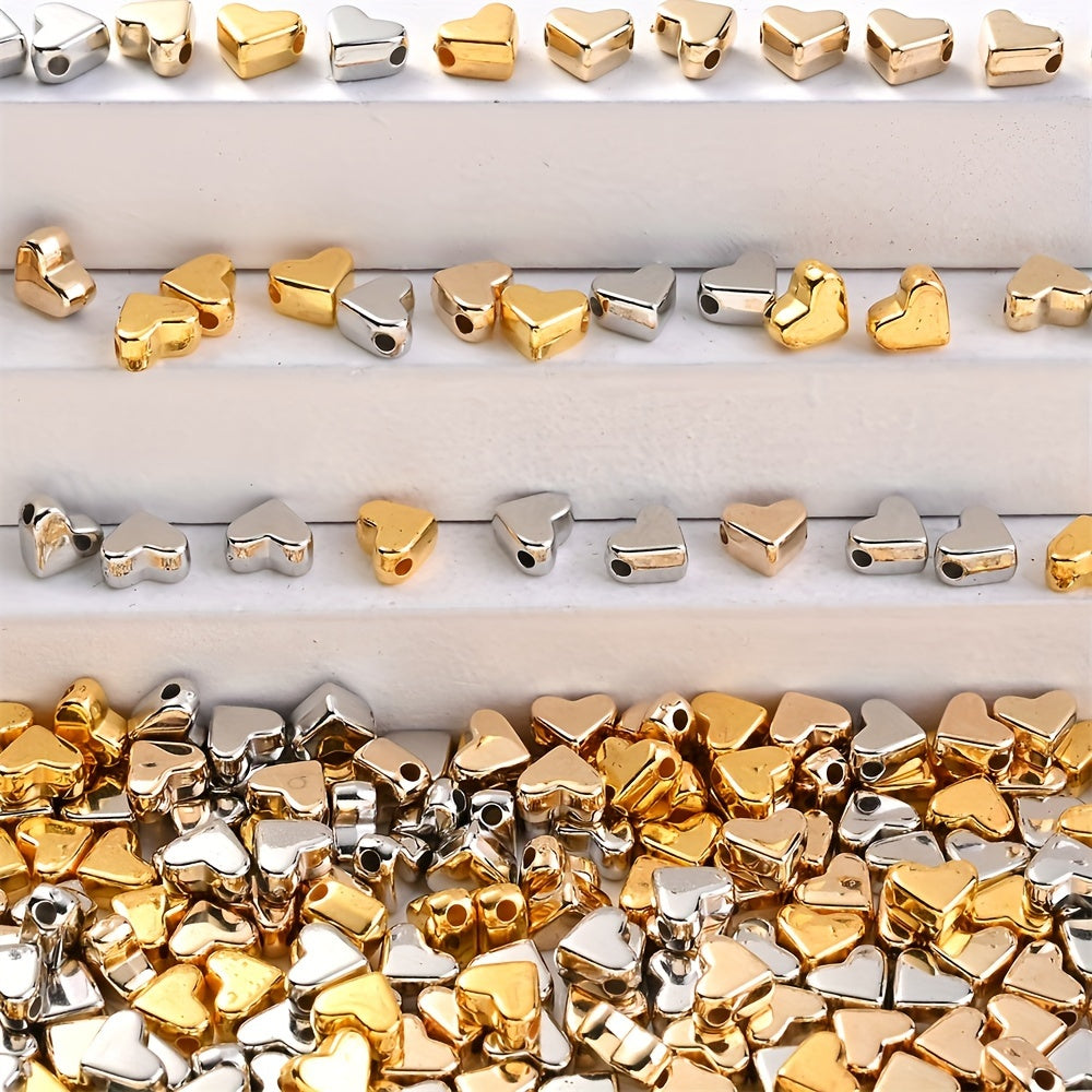 100pcs Heart Acrylic Beads