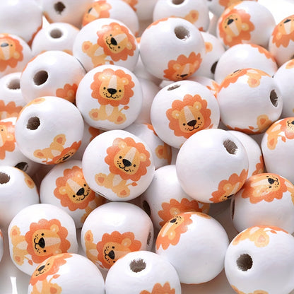 Christmas Wooden Santa & Tree Beads