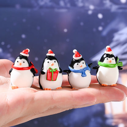 Resin Christmas Penguin Ornaments