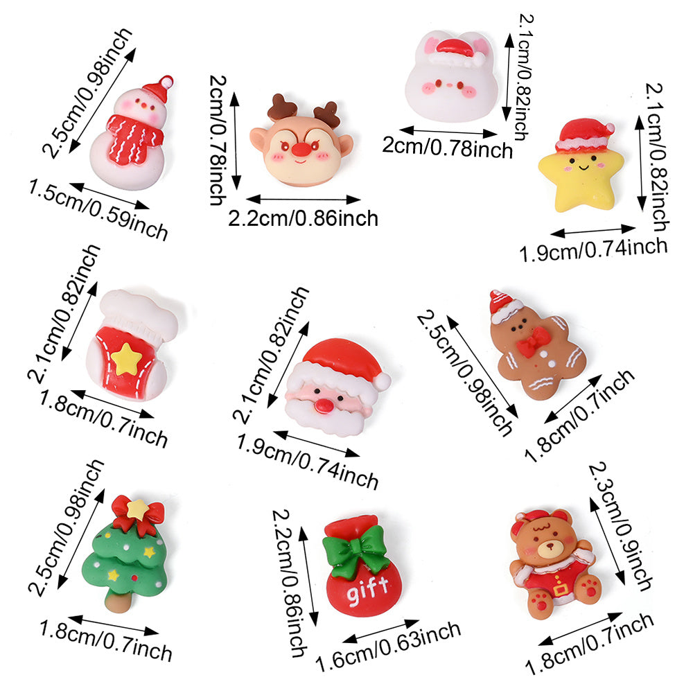Christmas Resin Flatback Figurines