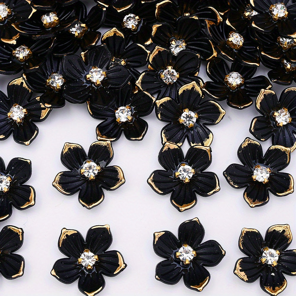 Gradient Five-Petal Flower Acrylic Beads