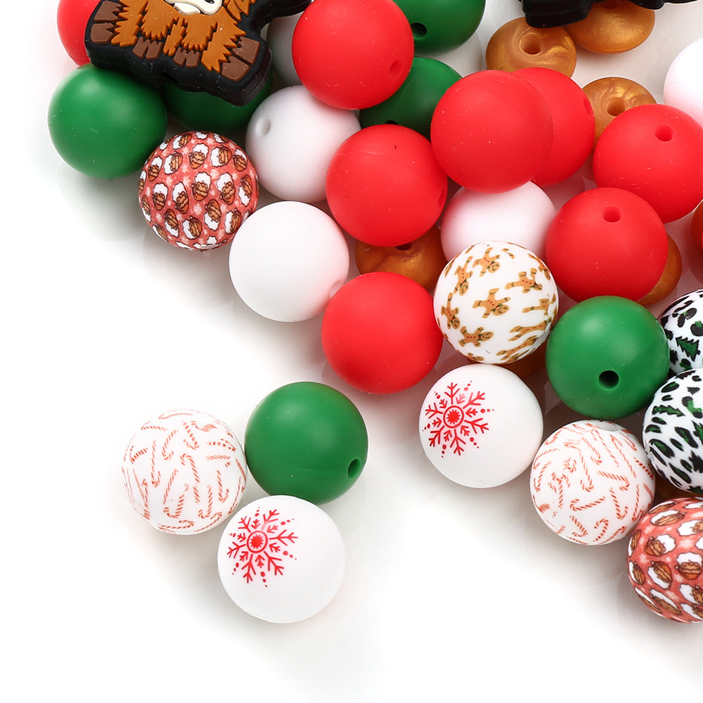 54pcs Christmas Silicone Highland Cow Bead Set